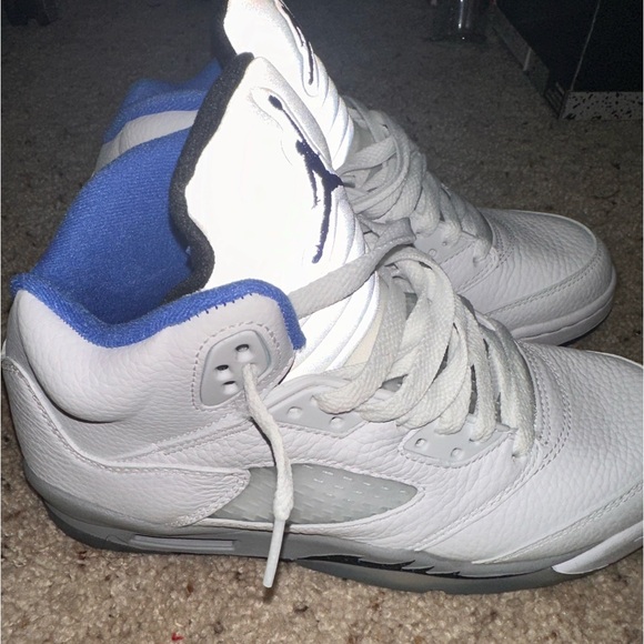 Air Jordan 5 Reto (GS) White/Royal/Black/Gray - Picture 3 of 9